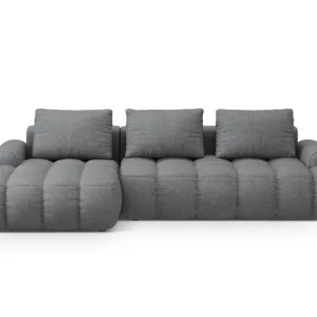 Coltar extensibil dreapta 3 locuri, Linz, Cosmopolitan Design, 275x142x84 cm, tesatura structurata, gri imagine