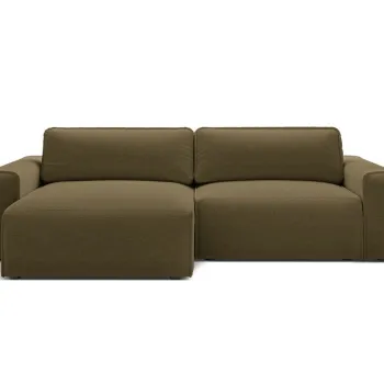 Coltar extensibil dreapta 3 locuri, Victor, Micadoni Home, 246x148x83 cm, tesatura structurata, verde imagine
