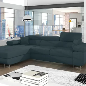 Coltar extensibil dreapta 4 locuri ELTAP, Armd-371, Armando, 289x203x85 cm, lemn/poliester, verde imagine