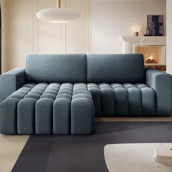 Coltar extensibil dreapta 4 locuri ELTAP, Bon-222, Bonett, 250x175x92 cm, lemn/poliester, albastru imagine