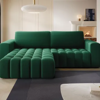 Coltar extensibil dreapta 4 locuri ELTAP, Bon-30, Bonett, 250x175x92 cm, lemn/poliester, verde inchis imagine