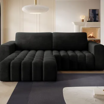 Coltar extensibil dreapta 4 locuri ELTAP, Bon-39, Bonett, 250x175x92 cm, lemn/poliester, gri inchis imagine