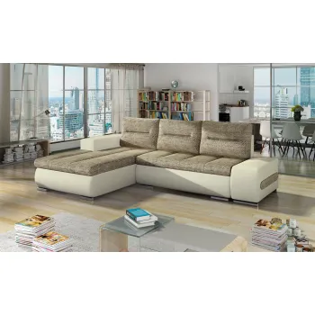 Coltar extensibil dreapta 4 locuri ELTAP, Ov21, Ottavio, 275x180x85 cm, lemn/poliester, bej/bej deschis imagine