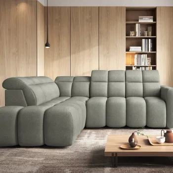 Coltar extensibil dreapta 4 locuri ELTAP, RT-100XIL, Falconn, 258x208x107 cm, lemn/poliester, verde imagine