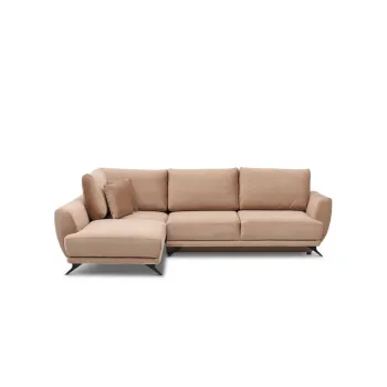 Coltar extensibil dreapta 4 locuri ELTAP, RT-20LO, Larde, 286x191x90 cm, lemn/poliester, maro deschis imagine