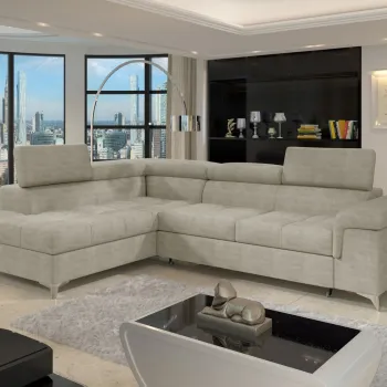 Coltar extensibil dreapta 4 locuri ELTAP, RT-20MAN, Eridano, 275x202x88 cm, lemn/poliester, bej imagine