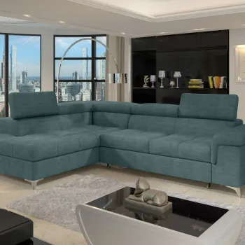 Coltar extensibil dreapta 4 locuri ELTAP, RT-38MAN, Eridano, 275x202x88 cm, lemn/poliester, verde imagine