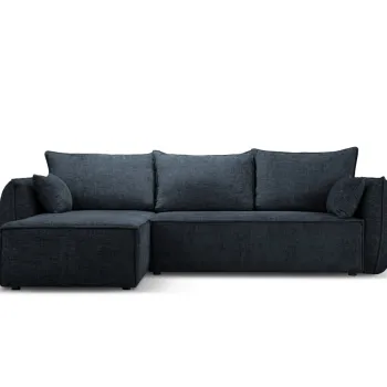 Coltar extensibil dreapta 4 locuri, Kaelle, Micadoni Home, BL, 252x165x87 cm, poliester chenille, albastru regal imagine