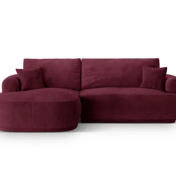 Coltar extensibil dreapta 5 locuri, modular, cu lada depozitare, Ella, Micadoni Home, 271x174x94 cm, tesatura structurata chenille, bordo imagine