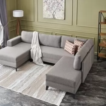 Coltar extensibil Efsun, Balcab Home, 300x78x80 cm, lemn, maro imagine