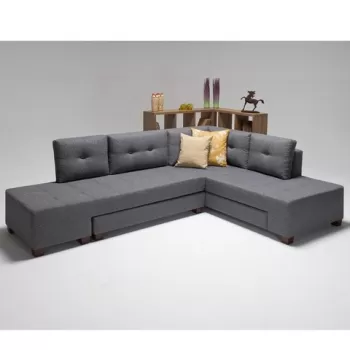 Coltar extensibil Manama Left, Balcab Home, 206x282 cm, gri imagine