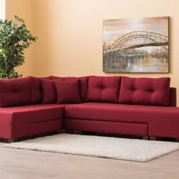 Coltar extensibil Manama Right, Balcab Home, 206x282 cm,rosu imagine