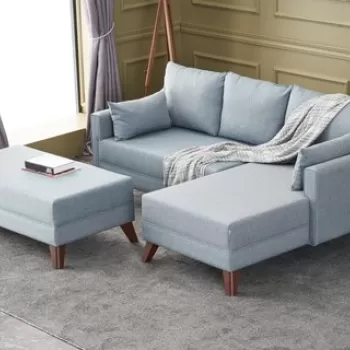 Coltar extensibil pe stanga Bella Mini Kose, Balcab Home, 205x140x85 cm, lemn, antracit imagine