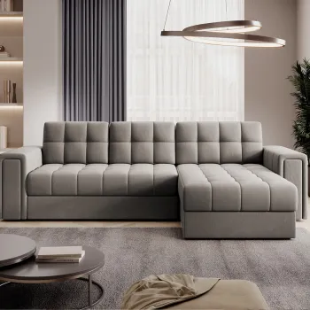 Coltar extensibil reversibil 3 locuri ELTAP, Blenvi, 260x150x82 cm, lemn/poliester, bej imagine