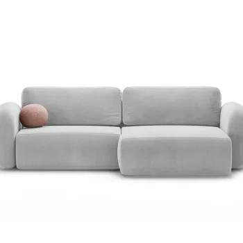 Coltar extensibil reversibil 4 locuri, Tonale, Cosmopolitan Design, 262x149x88 cm, catifea, gri imagine