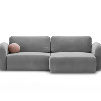 Coltar extensibil reversibil 4 locuri, Tonale, Cosmopolitan Design, 262x149x88 cm, catifea, gri inchis imagine