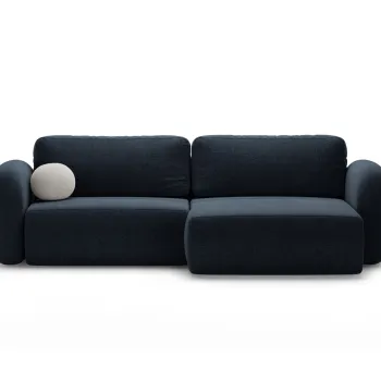 Coltar extensibil reversibil 4 locuri, Tonale, Cosmopolitan Design, 262x149x88 cm, tesatura chenille, albastru navy imagine