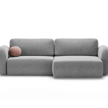 Coltar extensibil reversibil 4 locuri, Tonale, Cosmopolitan Design, 262x149x88 cm, tesatura chenille, gri deschis imagine