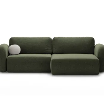 Coltar extensibil reversibil 4 locuri, Tonale, Cosmopolitan Design, 262x149x88 cm, tesatura chenille, verde imagine