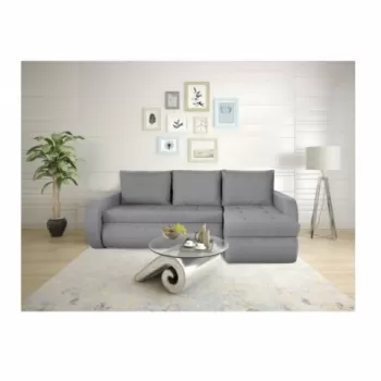 Coltar extensibil reversibil Siena Grey 243x141x81 cm cu lada de depozitare imagine