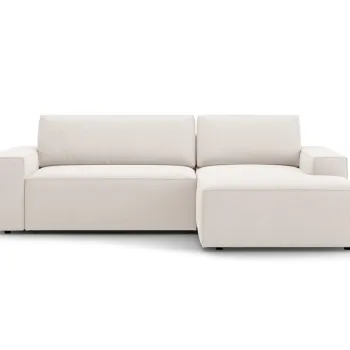 Coltar extensibil stanga 3 locuri cu lada depozitare, Jodie-78, Micadoni Home, 246x151x86 cm, tesatura structurata, bej deschis imagine