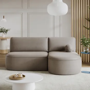 Coltar extensibil stanga 3 locuri ELTAP, LT-18SO, Livosa, 220x144x93 cm, lemn/poliester, bej inchis imagine