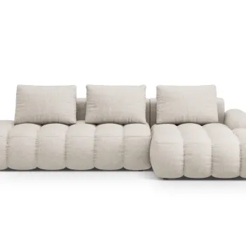 Coltar extensibil stanga 3 locuri, Linz, Cosmopolitan Design, 275x142x84 cm, cotiera dreapta, tesatura structurata, bej imagine