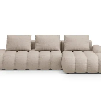 Coltar extensibil stanga 3 locuri, Linz, Cosmopolitan Design, 275x142x84 cm, cotiera dreapta, tesatura structurata, bej sand imagine