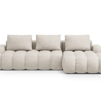 Coltar extensibil stanga 3 locuri, Linz, Cosmopolitan Design, 275x142x84 cm, tesatura structurata, bej imagine