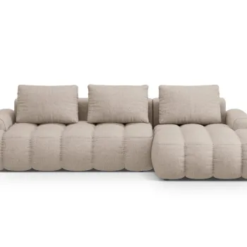 Coltar extensibil stanga 3 locuri, Linz, Cosmopolitan Design, 275x142x84 cm, tesatura structurata, bej sand imagine