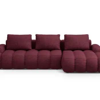 Coltar extensibil stanga 3 locuri, Linz, Cosmopolitan Design, 275x142x84 cm, tesatura structurata, bordo imagine