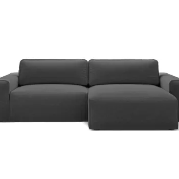 Coltar extensibil stanga 3 locuri, Victor, Micadoni Home, 246x148x83 cm, tesatura structurata, antracit imagine