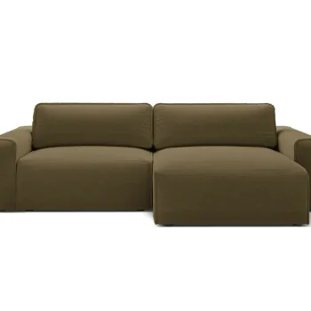 Coltar extensibil stanga 3 locuri, Victor, Micadoni Home, 246x148x83 cm, tesatura structurata, verde imagine