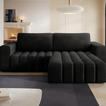 Coltar extensibil stanga 4 locuri ELTAP, Bon-16, Bonett, 250x175x92 cm, lemn/poliester, gri inchis imagine