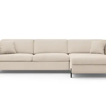 Coltar extensibil stanga 4 locuri, Gloria, Micadoni Home, 266x170x88 cm, tesatura structurata, bej imagine