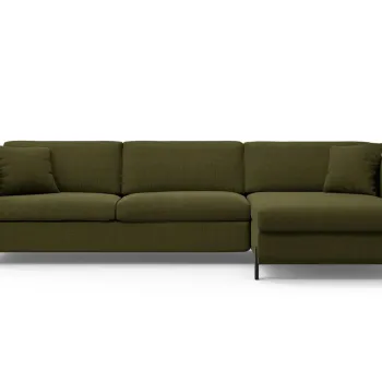 Coltar extensibil stanga 5 locuri, Gloria, Micadoni Home, 286x170x88 cm, tesatura structurata, verde imagine