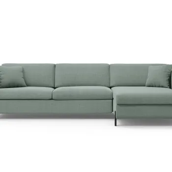 Coltar extensibil stanga 5 locuri, Gloria, Micadoni Home, 286x170x88 cm, tesatura structurata, verde menta imagine