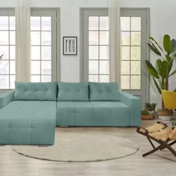 Coltar extensibil Venice, 287x169x96 cm, cu lada de depozitare, Mint imagine