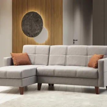 Coltar, Misty, 730MST1305, Cadru: METAL/LEMN, Gri deschis imagine