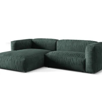 Coltar modular dreapta 2 locuri, Martina-120, Micadoni Home, 283x176x75 cm, catifea, petrol imagine