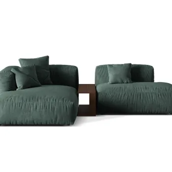 Coltar modular dreapta 2 locuri, Martina-120, Micadoni Home, 285x176x75 cm, catifea, petrol imagine