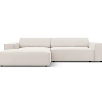 Coltar modular dreapta 3 locuri, Jodie, Micadoni Home, BL, 224x166x70 cm, poliester, bej deschis imagine