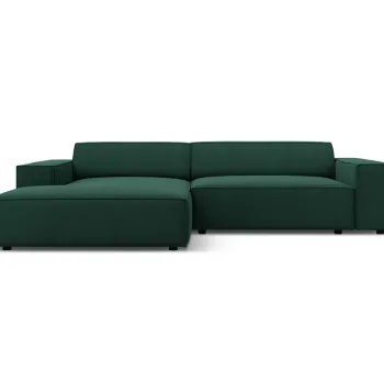 Coltar modular dreapta 3 locuri, Jodie, Micadoni Home, BL, 224x166x70 cm, poliester, verde imagine