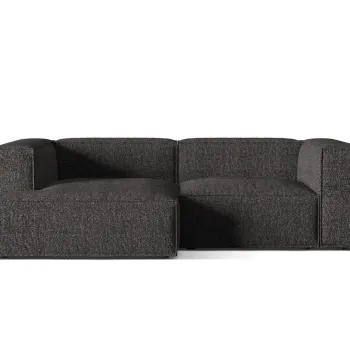 Coltar modular dreapta 3 locuri, Nuria-260, Micadoni Home, 252x147x72 cm, tesatura boucle, antracit imagine