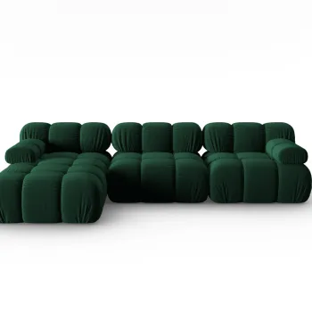Coltar modular dreapta 4 locuri, Bellis-51, Micadoni Home, 282x155x70 cm, catifea, verde bottle imagine