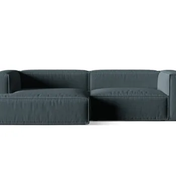 Coltar modular dreapta 4 locuri, Nuria-215, Micadoni Home, 292x147x72 cm, tesatura structurata chenille, petrol inchis imagine