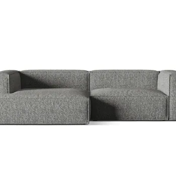 Coltar modular dreapta 4 locuri, Nuria-260, Micadoni Home, 292x147x72 cm, tesatura boucle, grafit imagine