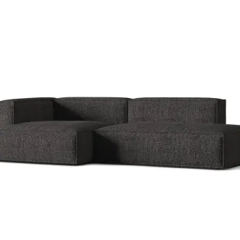 Coltar modular dreapta 4 locuri, Nuria-260, Micadoni Home, 312x147x72 cm, tesatura boucle, antracit imagine