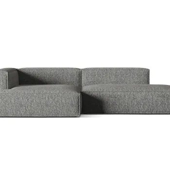 Coltar modular dreapta 4 locuri, Nuria-260, Micadoni Home, 312x147x72 cm, tesatura boucle, grafit imagine