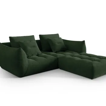 Coltar modular reversibil 3 locuri, Bloom-86, Micadoni Home, 232x216x95 cm, tesatura structurata, verde muschi imagine